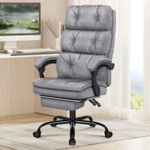 ELFORDSON Executive Office Chair Dual-Padded High Back Recliner Footrest Gaming