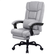 ELFORDSON Office Chair Executive High Back Recliner Swivel Footrest Cushion Game