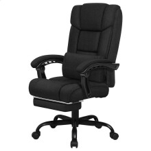 ELFORDSON Office Chair Executive High Back Recliner Swivel Footrest Cushion Game
