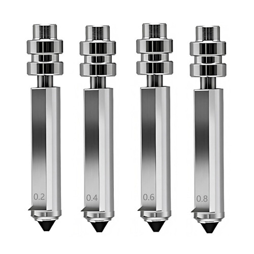 Precisions Machined 3D Printer Nozzle Set In 4 Size 0.2Mm-0.8mm 2