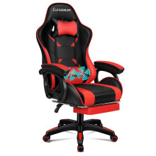 ELFORDSON Gaming Chair Massage High Back Recliner Footrest Swivel Tilt Office