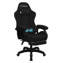 ELFORDSON Office Chair Massage Padded Ergonomic Recliner Swivel Footrest Gaming