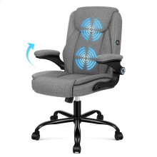 ELFORDSON Office Chair Executive Massage Padded Armrest Swivel Tilt Game Fabric