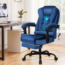 ELFORDSON Massage Office Chair Executive Recliner Swivel Footrest Gaming Velvet