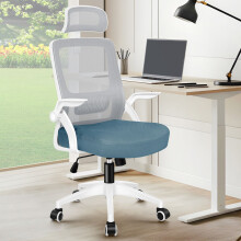 ELFORDSON Mesh Office Chair Ergonomic High Back Gas Lift Swivel Computer Gaming