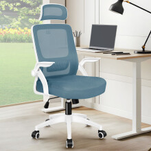 ELFORDSON Mesh Office Chair Ergonomic Adjustable Headrest Swivel Computer Gaming