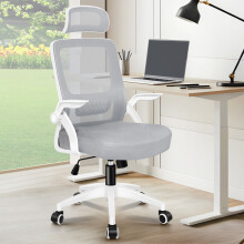 ELFORDSON Mesh Office Chair Ergonomic High Back Headrest Swivel Computer Gaming