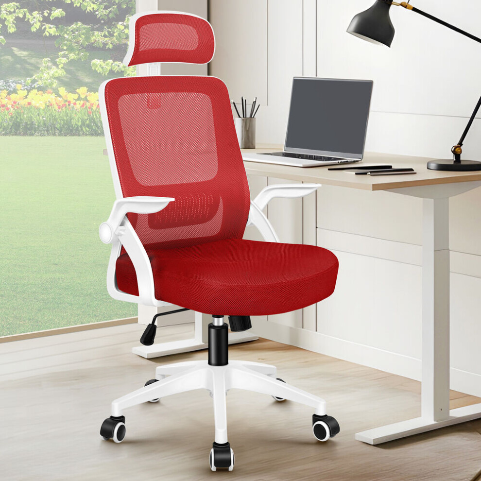 Photos - Chair ELFORDSON Mesh Office Ergonomic High Back Gas Lift Swivel Computer Gaming
