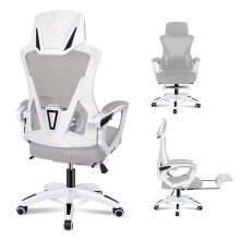 ELFORDSON Mesh Office Chair High Back Ergonomic Recliner Footrest Swivel Gaming