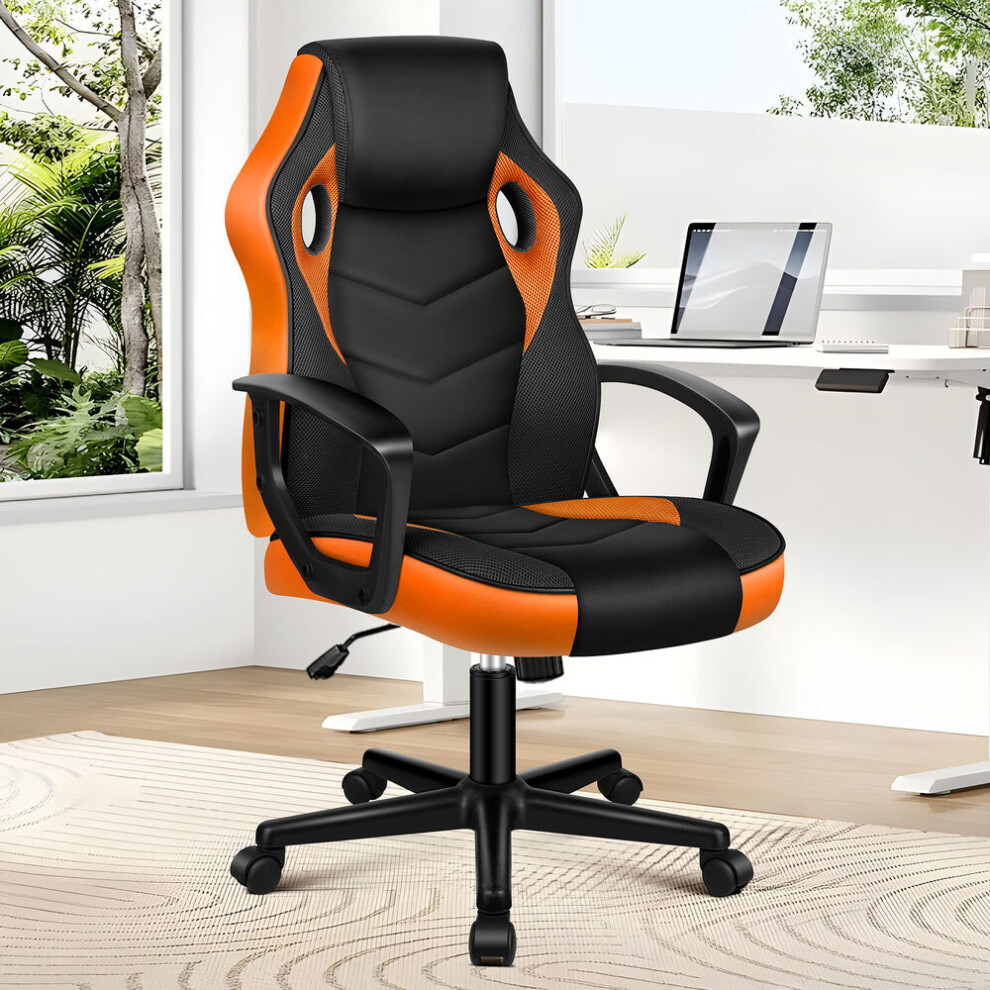 Elfordson Office Chair Ergonomic Padded Swivel Tilt Gas Lift Executive Gaming