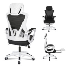 ELFORDSON Mesh Office Chair Footrest Headrest Recline Adjustable Gaming Computer