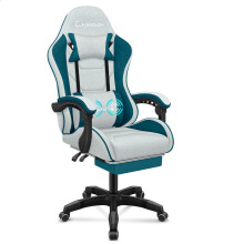 ELFORDSON Gaming Chair Recliner Massage Cushion Footrest Padded Executive Office