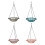 Hanging Plastic Bird Bath For Garden With Metal Hook-Blue 2