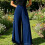 Comfortable Polyester Wide Leg Pants Ideal For Summer-Blue M 8