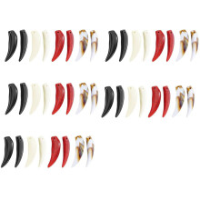 40PCS Acrylic Fang Pendants In 4 Color For DIY Jewelry Making
