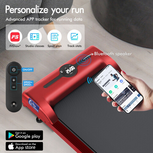 BLACK LORD Treadmill LED Bluetooth Portable Remote Underdesk Walking Pad Home 2