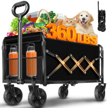 Chariots Pliables, Chariot de Pique-Nique Pliable, Chariot Portable avec Roues, Carts Utilitaires Extérieurs