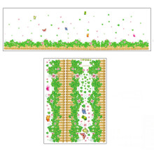 Stickers muraux papillons et fleurs, plinthes en vinyle de haute qualité pour la décoration du salon et de la chambre, application, retrait et
