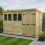 12 x 7 Pent Shed Tanalised (Double Door, With Windows) 1