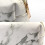 (White) Marbled PU leather brush storage bag 4