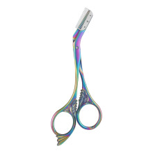 Stainless Steel Eyebrow Trimmer Scissors With Rounded Tips-2