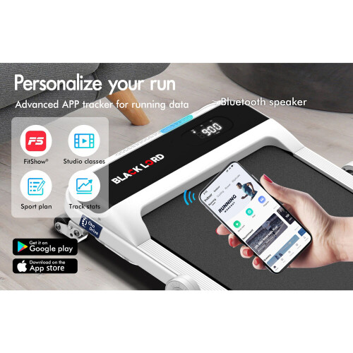 BLACK LORD Treadmill 4-in-1 9% Incline LED Bluetooth Remote Compact Walking Pad 2