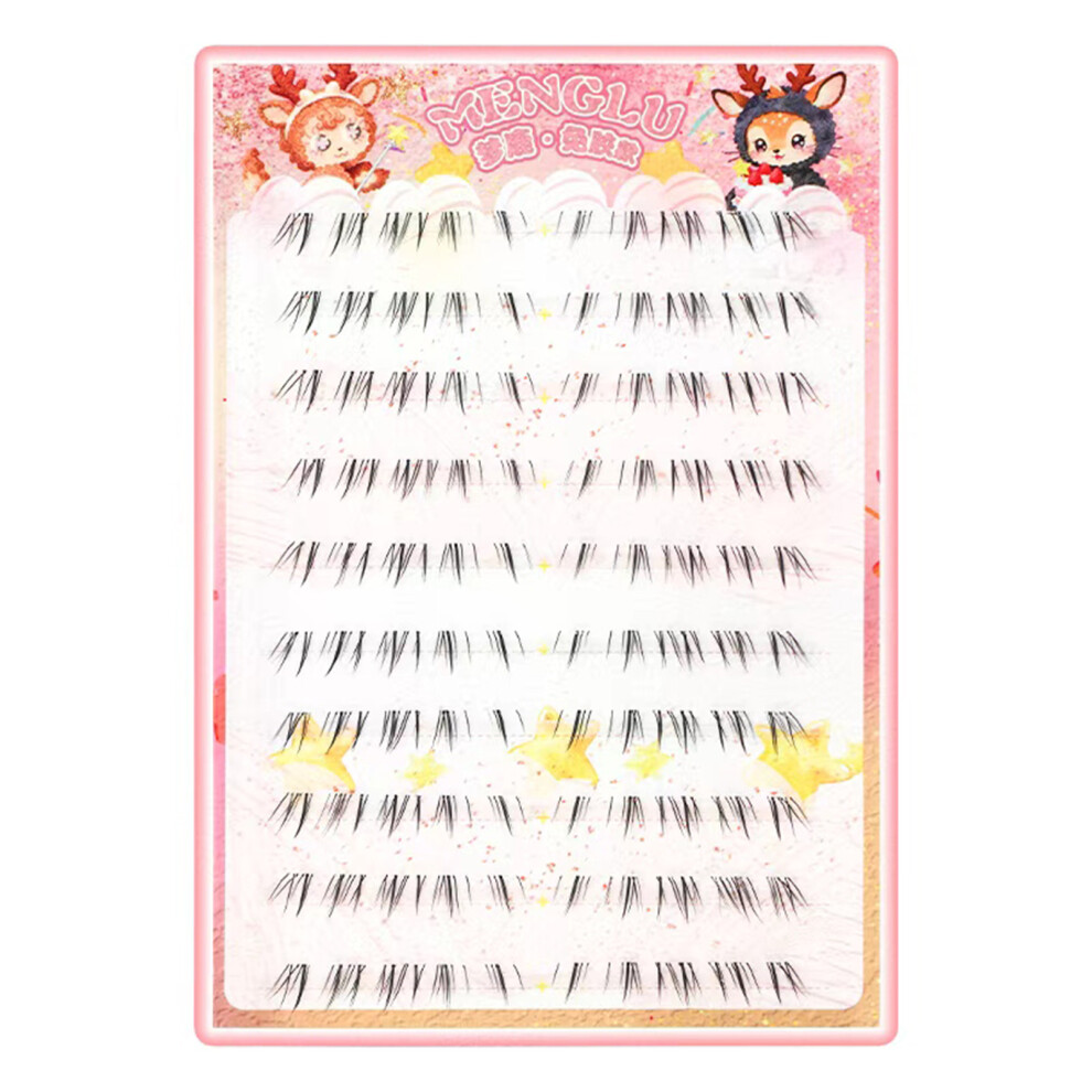 Phui-Pet-Supplies (Glue Free Dense) Black C Curl False Lashes, 6-8Mm, Natural Look