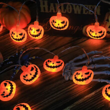 (B) Halloween Decoration LED String Lights,Pumpkin Ghost Spider Web Hanging Lamp,Home Outdoor Lantern Props Party Fairy Lights