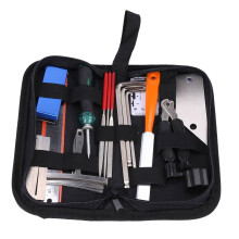 Guitar Tool Kit Repairing Maintenance Tools String Organizer String Action Ruler Gauge Measuring Tool Hex Wrench Set Files Fingerboard Guitar Fret