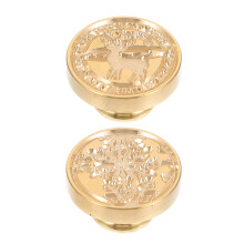 2St Gouden Wax Seal Stamp Head Met Kerstthema, Duurzaam En Stijlvol