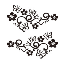 Autocollant décoratif pour carrosserie, vinyle autocollant imperméable avec motif floral, résistant aux UV et durable, protection anti-rayures.
