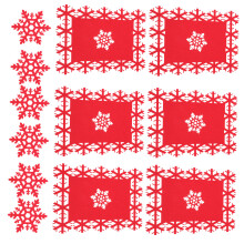 12St Kerst Vilten Placematset Antislip En Hittebestendig
