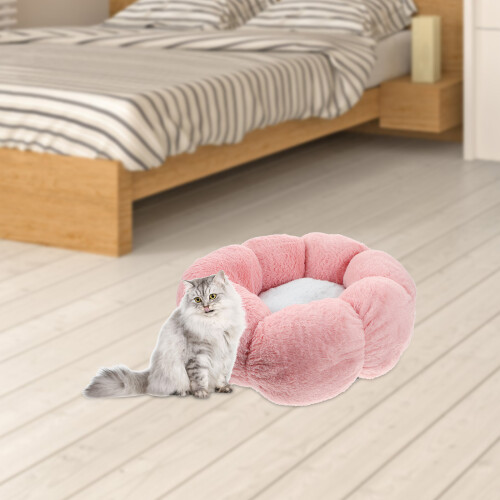 1St Multifunctioneel Kattenbed Warm Dierenkussen Roze 2