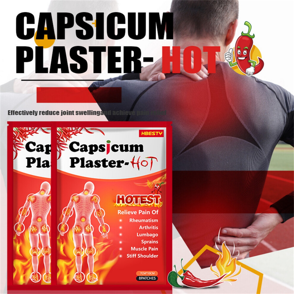 Phui-Pet-Supplies 8Pcs Capsaicin Heat Patch For Pain Relief