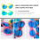 2St Oversized Kleurrijke Party Zonnebril Plastic Feestartikelen 6