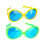 2St Oversized Kleurrijke Party Zonnebril Plastic Feestartikelen 7
