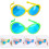 2St Oversized Kleurrijke Party Zonnebril Plastic Feestartikelen 8