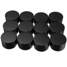 12St Zwarte Aluminium Kaarsenpotten Ronde DIY Bewaarblikjes Reis