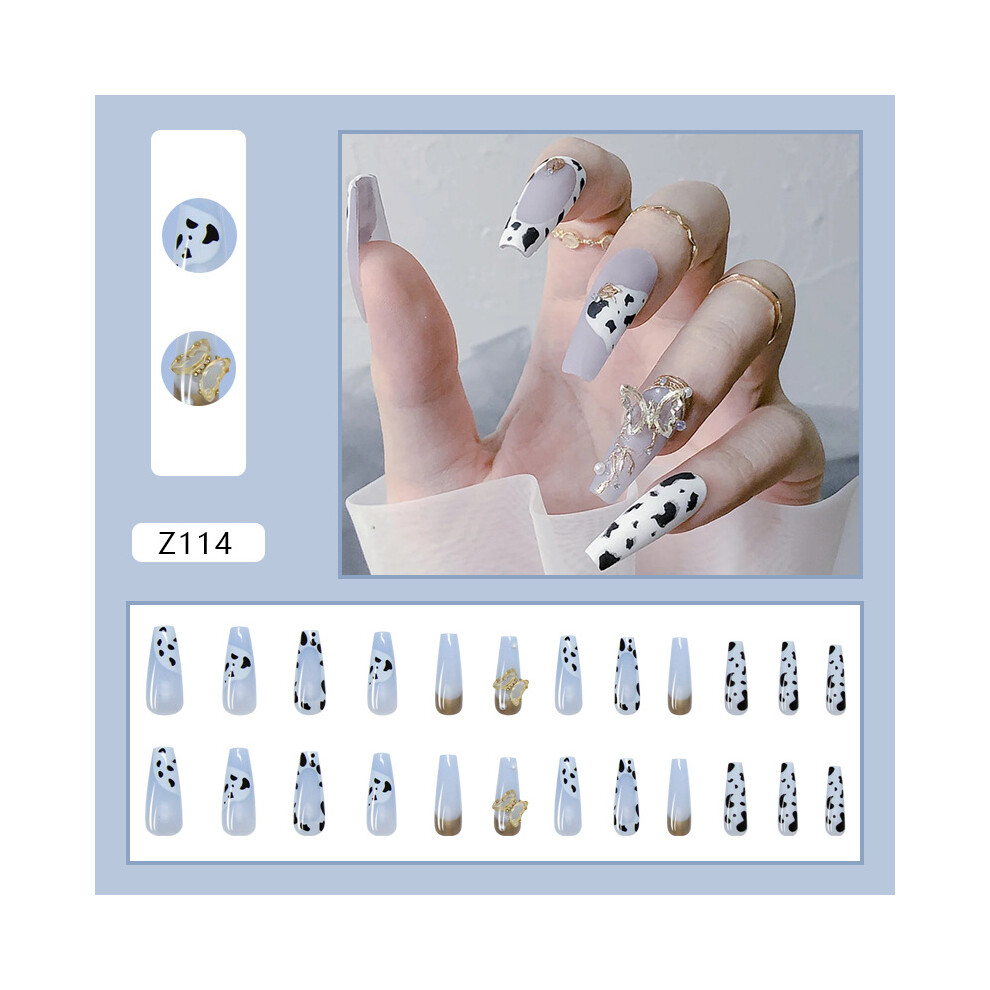 Zhouq-Outdoors (Jelly Glue Model) Glitter Gel Fake Nails For Women - 50 Char