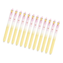 Stylo à Gel rétractable et effaçable, 12 pièces,-Rose fraise