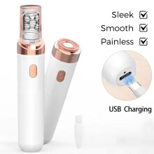 2-in-1 Electric Epilator & Shaver for Women, Battery Style Facial Hair Removal Precision Trimmer for Face, Legs, Bikini, Arms