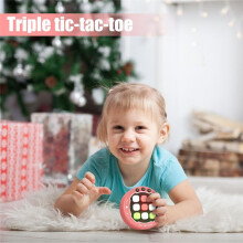 Tic Tac Toe Game Table Brainteaser Games 3 in A Row Table Top Game Family for 3-5 Years Old Portable Console Game