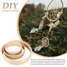 Bamboo Floral Hoop, 15 Pack 3 Sizes Dream Catcher Bamboo Wood Circle Ring for Wedding Decor Dream Catchers and Crafts