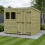 8 x 10 Pent Shed Tanalised (Double Door, With Windows) 1