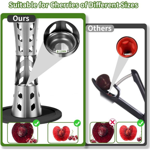 Pitter Remover Tool 2-In-1 Premium Quick Release  Pitter Press & Push Type Large 33mm  Seed Remover