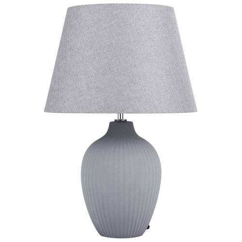Beliani Table Lamp FERGUS Ceramic Grey