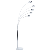 Floor Lamp FLINDERS Adjustable Metal Silver