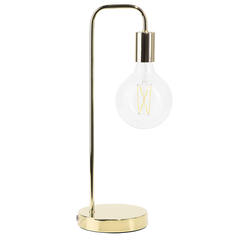 Beliani Desk Lamp Savena Metal Gold