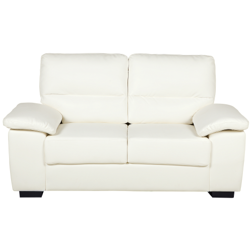 Beliani Sofa 2 Seater VOGAR Faux Leather Off-White