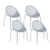 Beliani Set of 4 Dining Chairs MUMFORD Light Grey 1